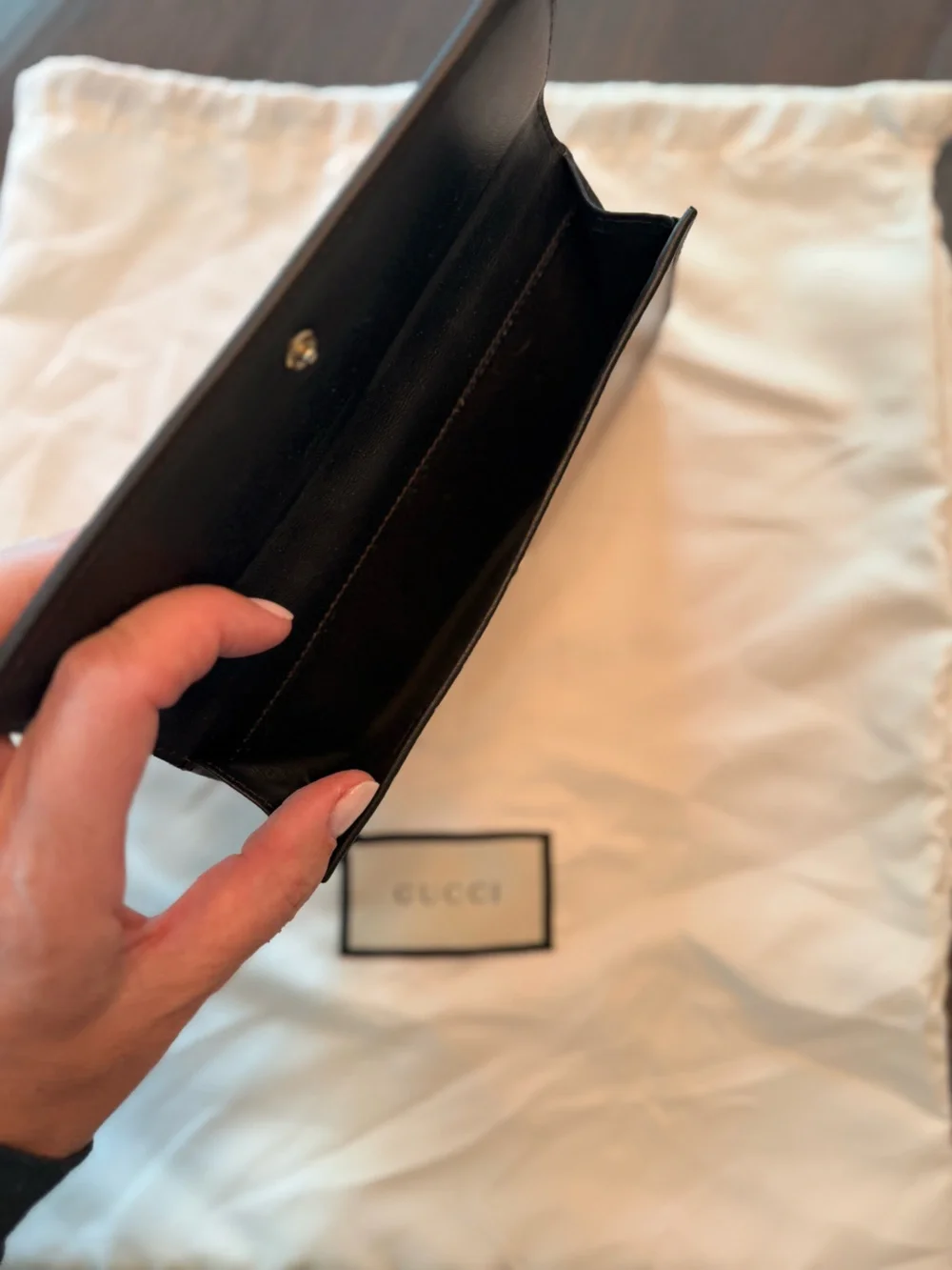 Authentic Gucci GG Crystal hysteria Heart bifold continental wallet - Picture 6 of 6